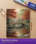 Thumbnail for Valmiin numeromaalauksen havainnekuva - Tranquil Garden Bridge 40x50cm