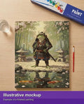 Thumbnail for Valmiin numeromaalauksen havainnekuva - Samurai Frog and Koi 40x50cm