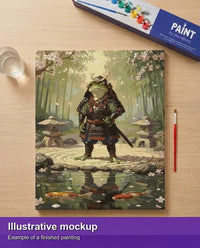 Thumbnail for Valmiin numeromaalauksen havainnekuva - Samurai Frog and Koi 40x50cm