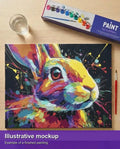Thumbnail for Valmiin numeromaalauksen havainnekuva - Vibrant Hare 50x40cm
