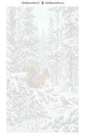 Thumbnail for Numeroitu kangas - Squirrel and Birds in Winter Forest 40x70cm