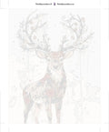 Thumbnail for Paint by numbers canvas - Floral Antlered Deer