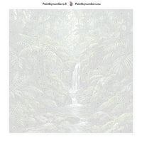 Thumbnail for Numeroitu kangas - Jungle Waterfall Stream 50x50cm