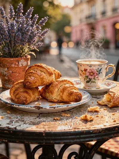 Timanttimaalaus Croissants and Coffee