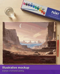 Thumbnail for Valmiin numeromaalauksen havainnekuva - Desert Canyon Landscape 50x40cm
