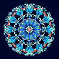 Thumbnail for Sininen ja turkoosi mandala-kuvio