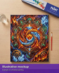 Thumbnail for Valmiin numeromaalauksen havainnekuva - Elemental Harmony 40x50cm