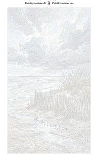 Thumbnail for Numeroitu kangas - Stormy Beach Dunes 40x70cm