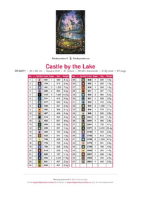 Thumbnail for Castle by the Lake timanttimaalauksen värikartta – 47 DMC-väriä
