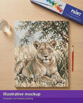 Thumbnail for Valmiin numeromaalauksen havainnekuva - Lioness in Grass 40x50cm