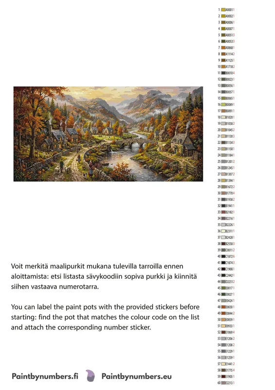 Värikartta ja ohjeet - Autumn Valley Village