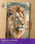 Thumbnail for Valmiin numeromaalauksen havainnekuva - Lion Portrait Close-Up 40x70cm