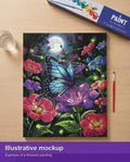 Thumbnail for Valmiin numeromaalauksen havainnekuva - Moonlit Butterfly Garden 40x50cm