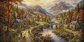Thumbnail for Numeromaalaus Autumn Valley Village - syksyinen laaksokylä