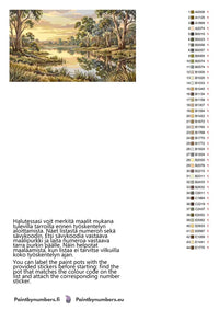 Thumbnail for Värikartta ja ohjeet - Eucalyptus Trees by Lake 70x40cm