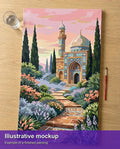 Thumbnail for Valmiin numeromaalauksen havainnekuva - Mosque and Garden Path 40x70cm
