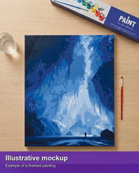 Thumbnail for Valmiin numeromaalauksen havainnekuva - Frozen Waterfall Cavern 40x50cm