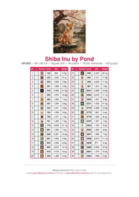 Thumbnail for Shiba Inu by Pond timanttimaalauksen värikartta – 40 DMC-väriä