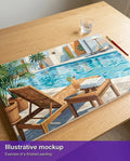 Thumbnail for Valmiin numeromaalauksen havainnekuva - Lounge Chair by Pool 70x40cm