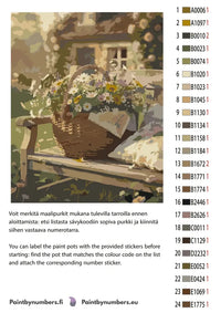 Thumbnail for Numeromaalauksen väriluettelo - puutarha
