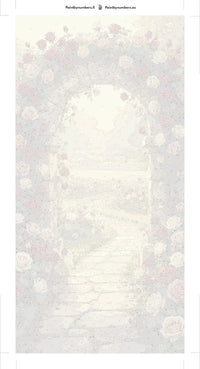 Thumbnail for Paint by numbers canvas - Rose Archway Path
