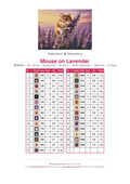Thumbnail for Mouse on Lavender timanttimaalauksen värikartta – 29 DMC-väriä