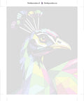 Thumbnail for Paint by numbers canvas - Geometric Peacock Portrait