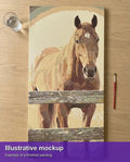 Thumbnail for Valmiin numeromaalauksen havainnekuva - Horse Behind Fence 40x80cm