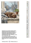 Thumbnail for Värikartta ja ohjeet - Dachshund Sleeping on Bench 40x50cm