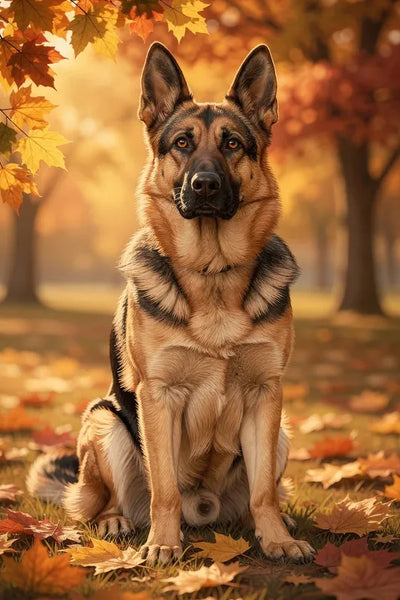 Timanttimaalaus German Shepherd in Autumn
