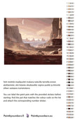 Thumbnail for Paint by numbers color chart - Desert Canyon Landscape - väriluettelo ja ohjeet