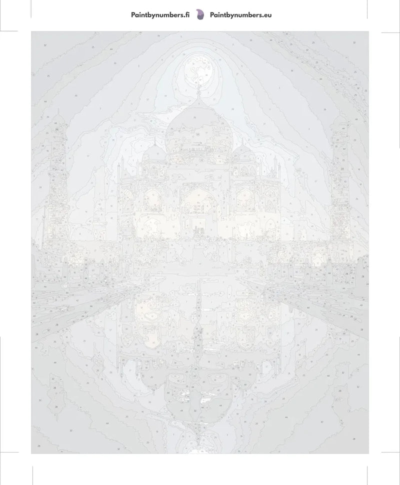 Paint by numbers canvas - Taj Mahal at Night