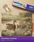 Thumbnail for Valmiin numeromaalauksen havainnekuva - Ducklings in Water 50x40cm