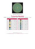 Thumbnail for Turquoise Mandala timanttimaalauksen värikartta – 14 DMC-väriä
