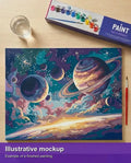 Thumbnail for Valmiin numeromaalauksen havainnekuva - Planets and Stars Sky 50x40cm
