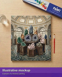 Thumbnail for Valmiin numeromaalauksen havainnekuva - Gemstones in Museum Hall 50x50cm