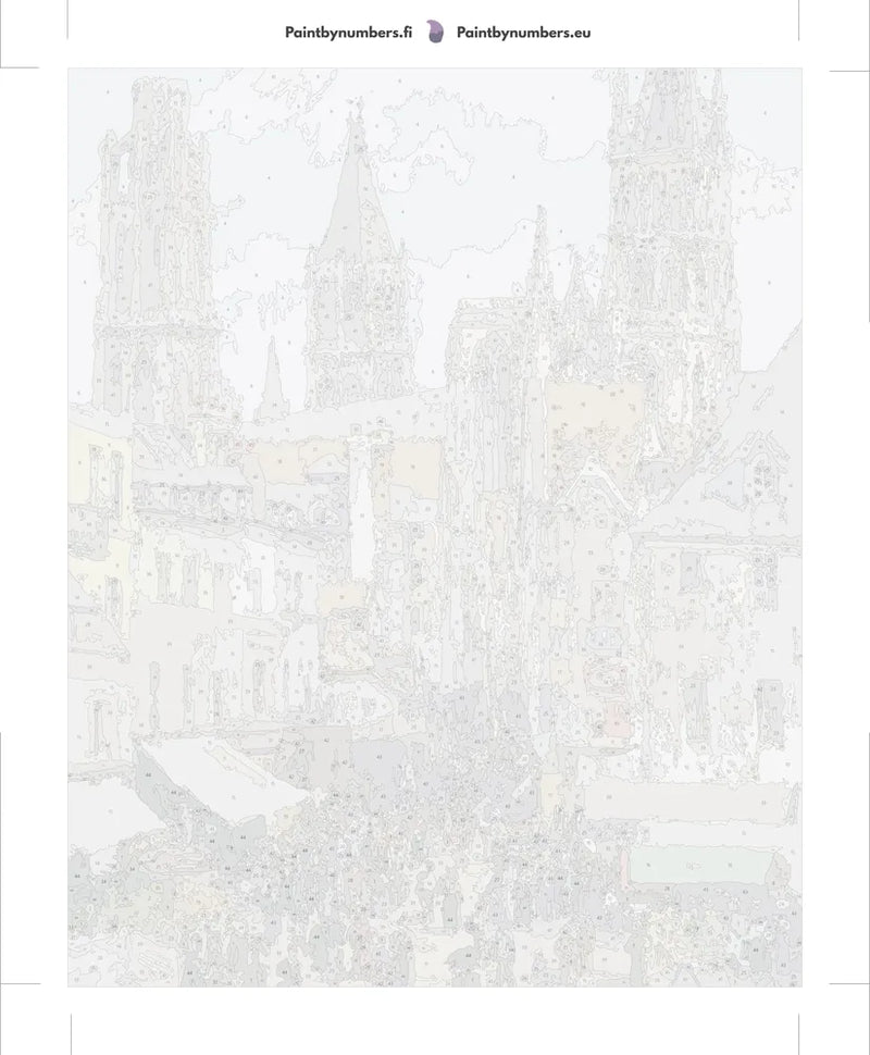 Paint by numbers canvas - Rouen Cathedral Facade