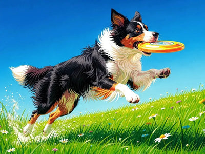 Timanttimaalaus Frisbee Dog