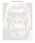 Thumbnail for Paint by numbers canvas - Colorful Gorilla Portrait