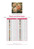 Thumbnail for Peach and White Roses timanttimaalauksen värikartta – 32 DMC-väriä