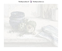 Thumbnail for Paint by numbers canvas - Artichokes and Blue Bowls