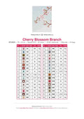 Thumbnail for Cherry Blossom Branch timanttimaalauksen värikartta – 32 DMC-väriä