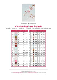 Thumbnail for Cherry Blossom Branch timanttimaalauksen värikartta – 32 DMC-väriä
