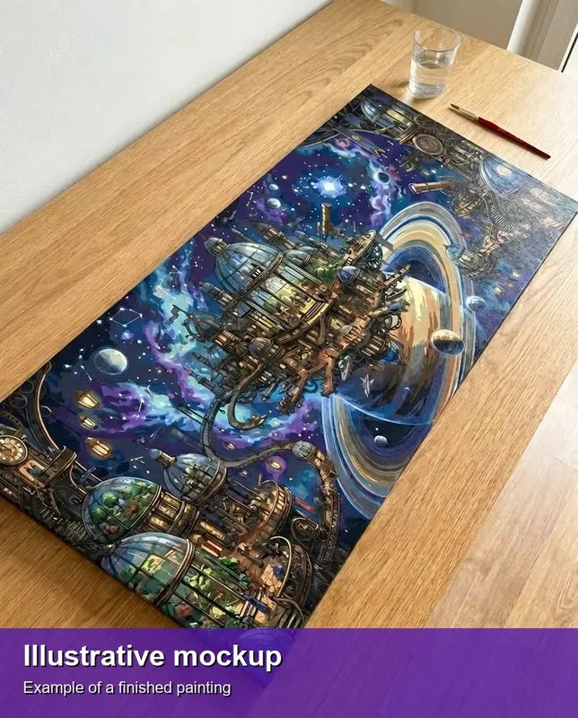 Valmiin numeromaalauksen havainnekuva - Celestial Observatory 80x40cm