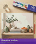 Thumbnail for Valmiin numeromaalauksen havainnekuva - Vases Books and Bowl 50x40cm