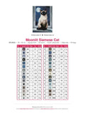 Thumbnail for Moonlit Siamese Cat timanttimaalauksen värikartta – 30 DMC-väriä