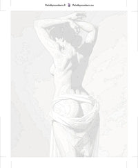 Thumbnail for Paint by numbers canvas - Woman Back Nude Draped