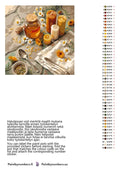 Thumbnail for Paint by numbers color chart - Honey Jar and Candles - väriluettelo ja ohjeet