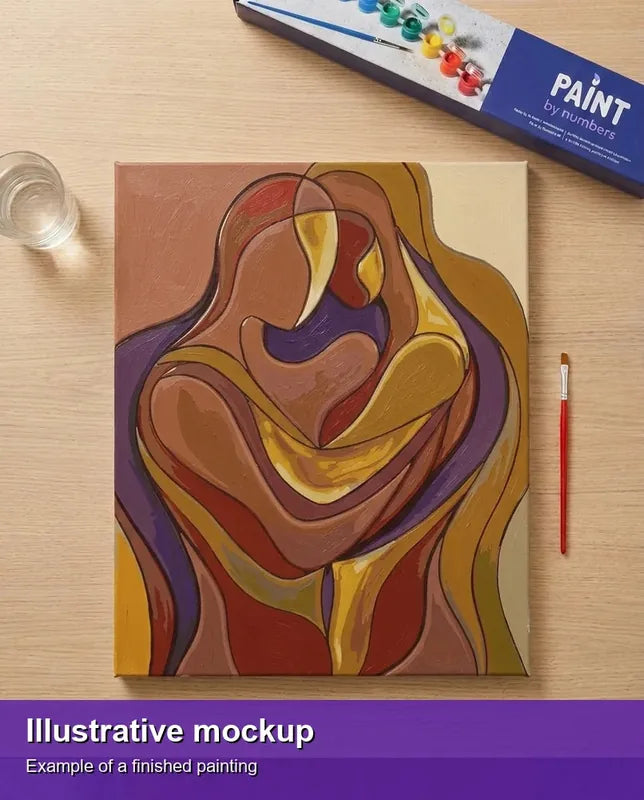 Valmiin numeromaalauksen havainnekuva - Embrace of Colors 40x50cm
