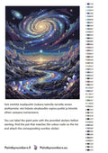 Thumbnail for Paint by numbers color chart - Galaxy Over River Landscape - väriluettelo ja ohjeet